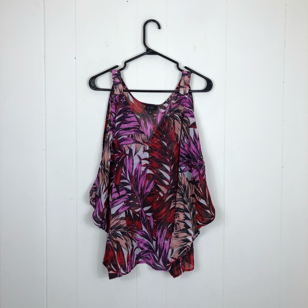 Jessica Simpson Tropical Off The Shoulder